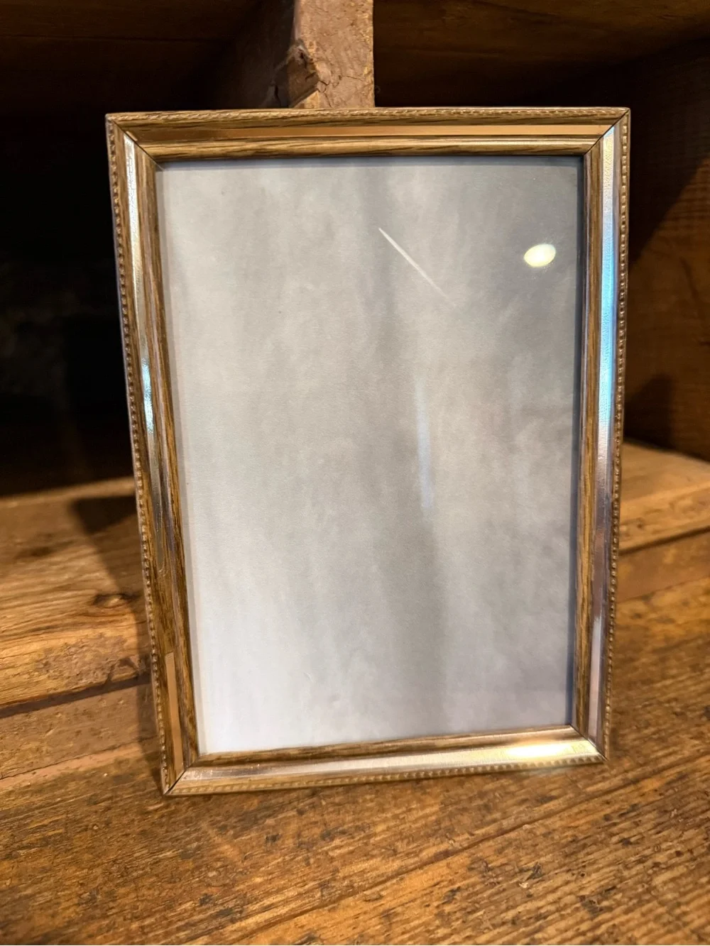 Vintage Small Faux Wood Picture Frame